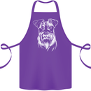 A Schnauzer Potrait Dog Cotton Apron 100% Organic Purple