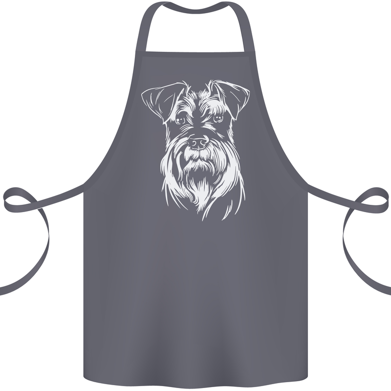 A Schnauzer Potrait Dog Cotton Apron 100% Organic Steel