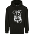 A Schnauzer Potrait Dog Mens 80% Cotton Hoodie Black