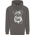 A Schnauzer Potrait Dog Mens 80% Cotton Hoodie Charcoal