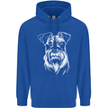 A Schnauzer Potrait Dog Mens 80% Cotton Hoodie Royal Blue