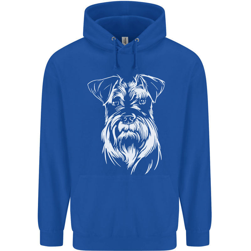 A Schnauzer Potrait Dog Mens 80% Cotton Hoodie Royal Blue