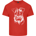A Schnauzer Potrait Dog Mens Cotton T-Shirt Tee Top Red