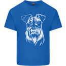 A Schnauzer Potrait Dog Mens Cotton T-Shirt Tee Top Royal Blue