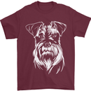 A Schnauzer Potrait Dog Mens T-Shirt 100% Cotton Maroon