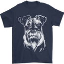 A Schnauzer Potrait Dog Mens T-Shirt 100% Cotton Navy Blue
