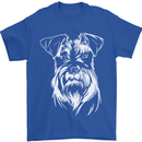 A Schnauzer Potrait Dog Mens T-Shirt 100% Cotton Royal Blue