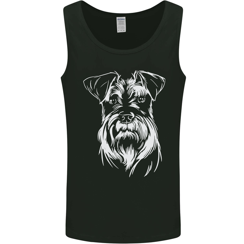 A Schnauzer Potrait Dog Mens Vest Tank Top Black