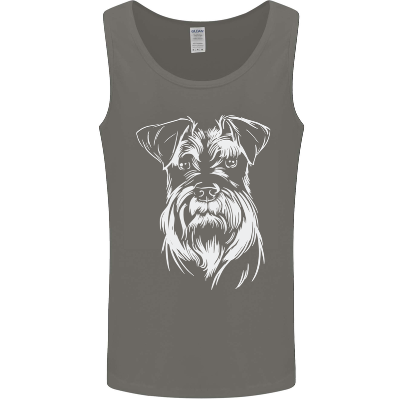 A Schnauzer Potrait Dog Mens Vest Tank Top Charcoal