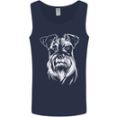 A Schnauzer Potrait Dog Mens Vest Tank Top Navy Blue