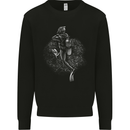 A Scuba Diver Entering the Water Diving Dive Mens Sweatshirt Jumper Black