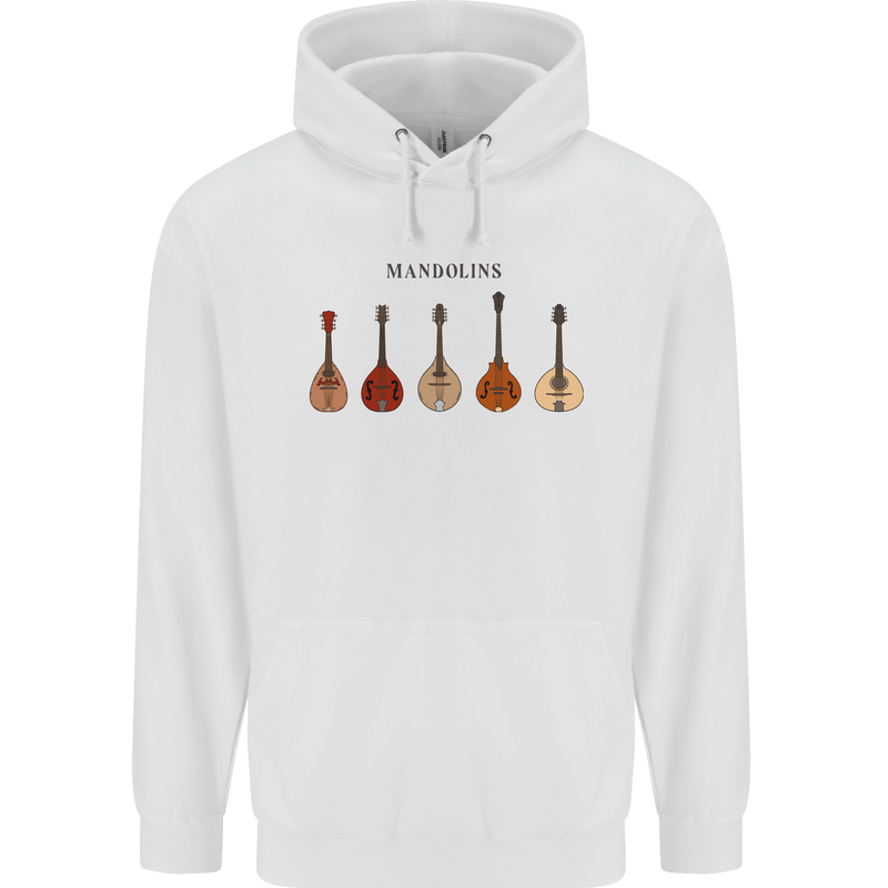 A Set of Mandolins Childrens Kids Hoodie White