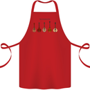 A Set of Mandolins Cotton Apron 100% Organic Red
