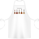 A Set of Mandolins Cotton Apron 100% Organic White