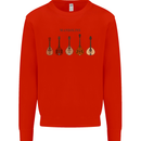 A Set of Mandolins Kids Sweatshirt Jumper Bright Red