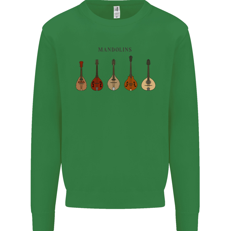 A Set of Mandolins Kids Sweatshirt Jumper Irish Green