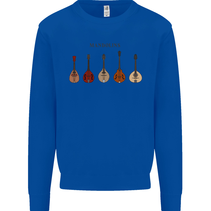 A Set of Mandolins Kids Sweatshirt Jumper Royal Blue