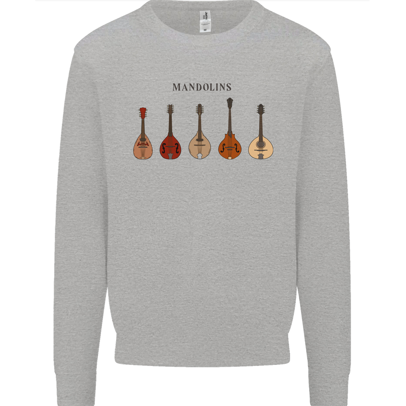 A Set of Mandolins Kids Sweatshirt Jumper Sports Grey