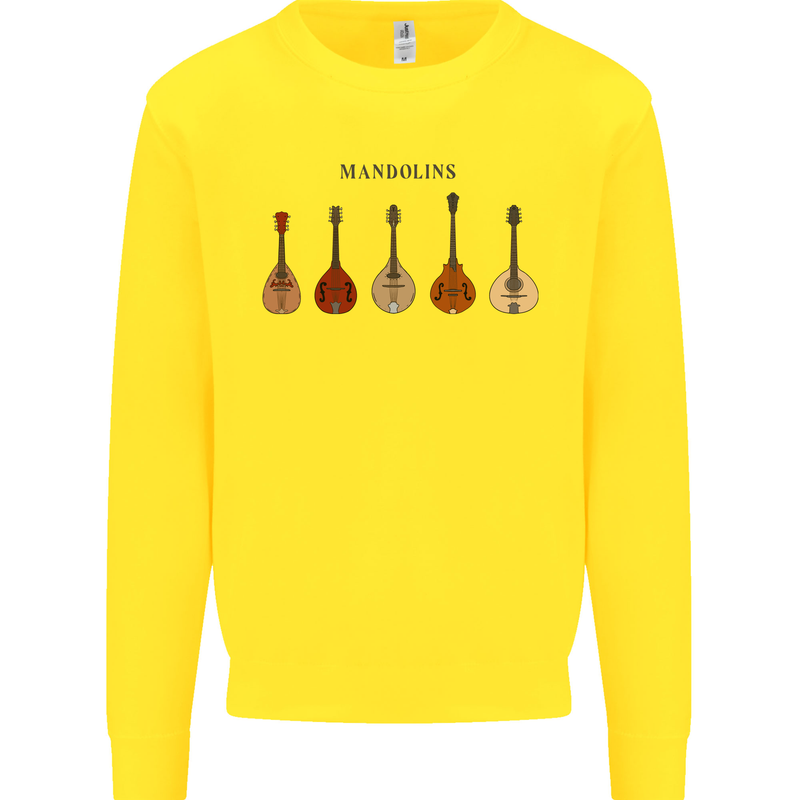 A Set of Mandolins Kids Sweatshirt Jumper Yellow