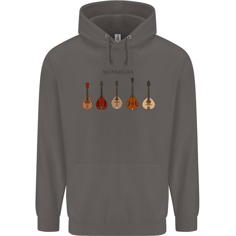 A Set of Mandolins Mens 80% Cotton Hoodie Charcoal