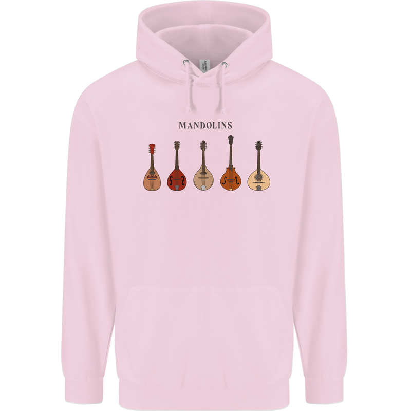 A Set of Mandolins Mens 80% Cotton Hoodie Light Pink