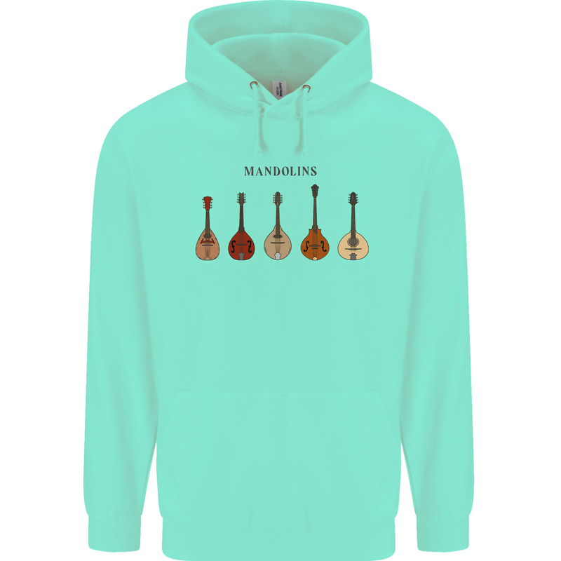 A Set of Mandolins Mens 80% Cotton Hoodie Peppermint