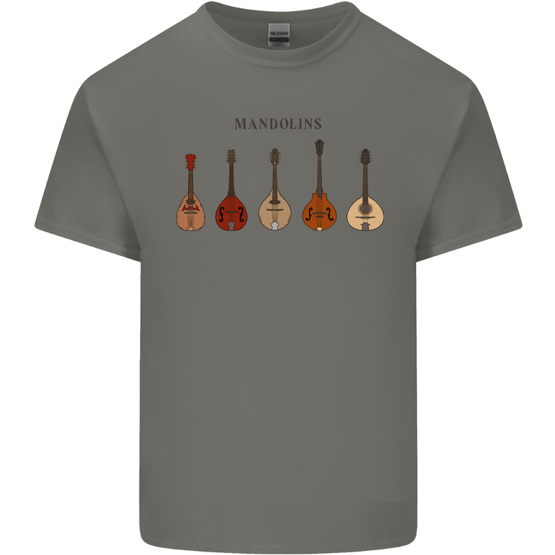 A Set of Mandolins Mens Cotton T-Shirt Tee Top Charcoal