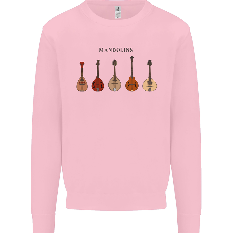 A Set of Mandolins Mens Sweatshirt Jumper Light Pink