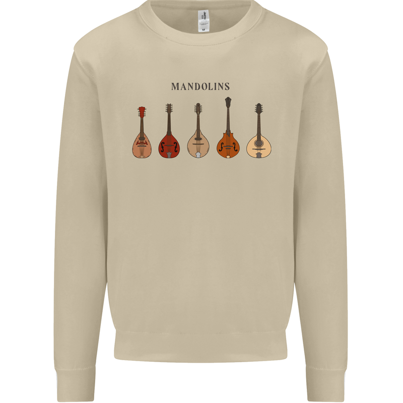 A Set of Mandolins Mens Sweatshirt Jumper Sand