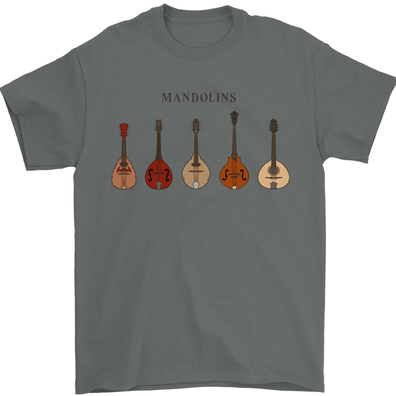 A Set of Mandolins Mens T-Shirt 100% Cotton Charcoal