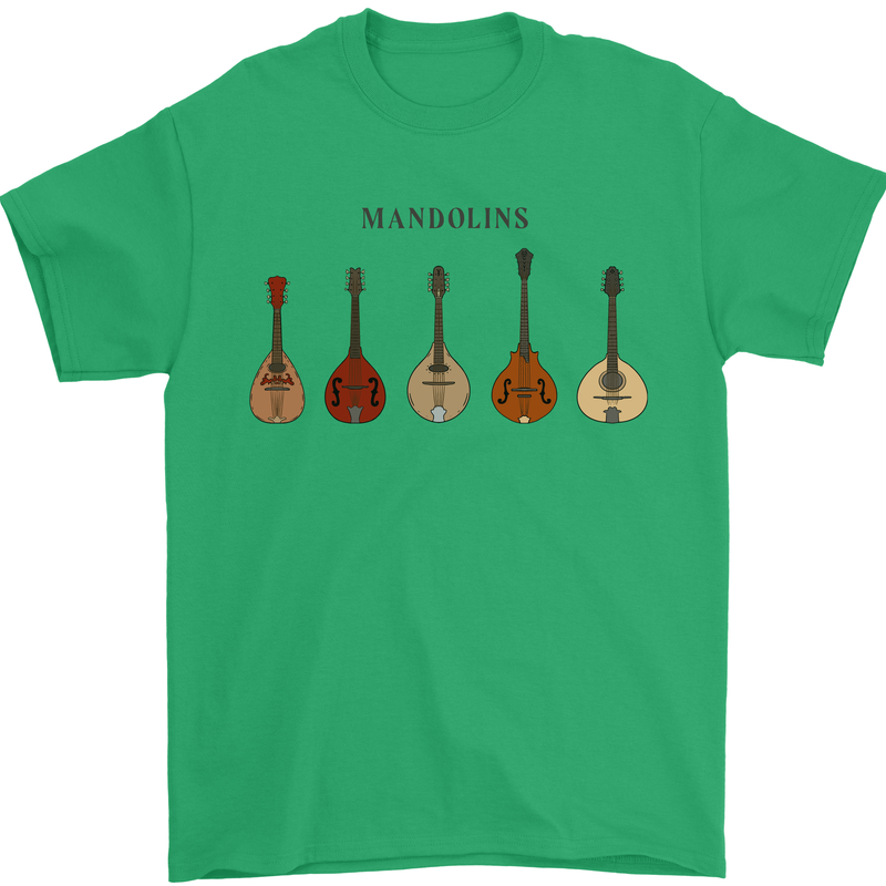 A Set of Mandolins Mens T-Shirt 100% Cotton Irish Green