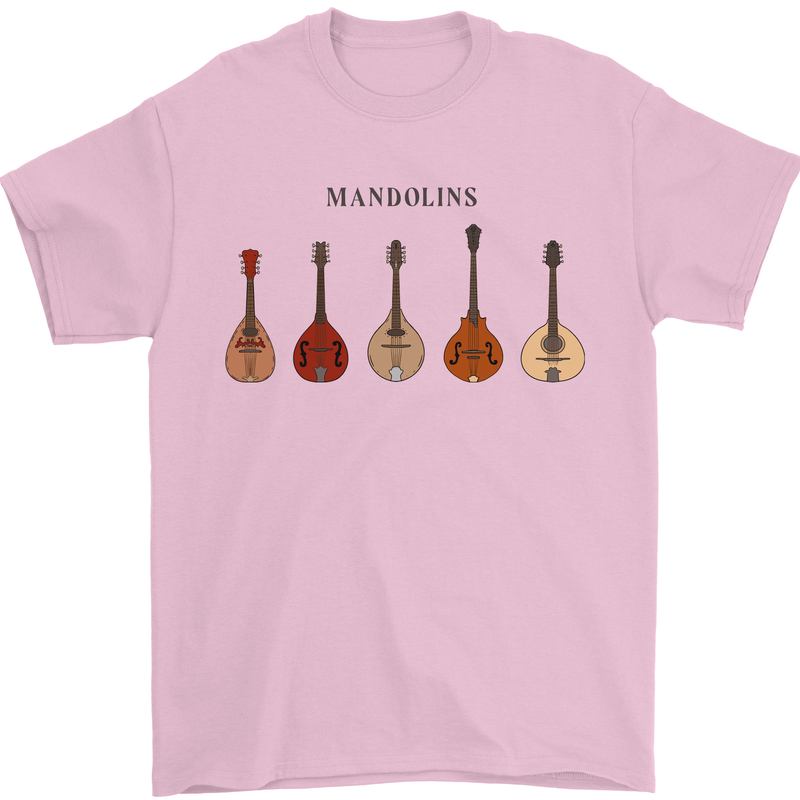 A Set of Mandolins Mens T-Shirt 100% Cotton Light Pink