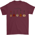 A Set of Mandolins Mens T-Shirt 100% Cotton Maroon