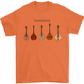 A Set of Mandolins Mens T-Shirt 100% Cotton Orange