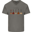 A Set of Mandolins Mens V-Neck Cotton T-Shirt Charcoal