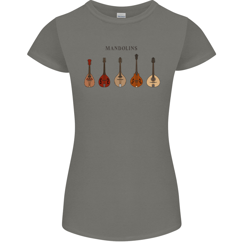 A Set of Mandolins Womens Petite Cut T-Shirt Charcoal