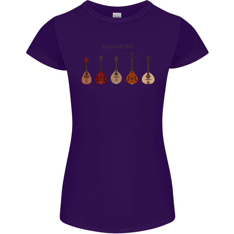 A Set of Mandolins Womens Petite Cut T-Shirt Purple