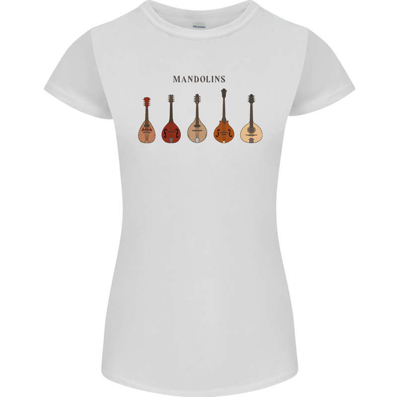 A Set of Mandolins Womens Petite Cut T-Shirt White