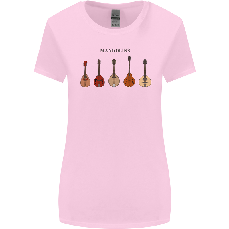 A Set of Mandolins Womens Wider Cut T-Shirt Light Pink