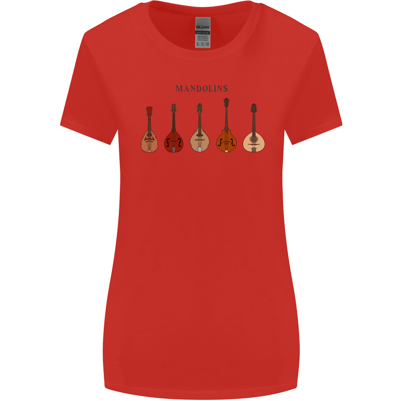 A Set of Mandolins Womens Wider Cut T-Shirt Red