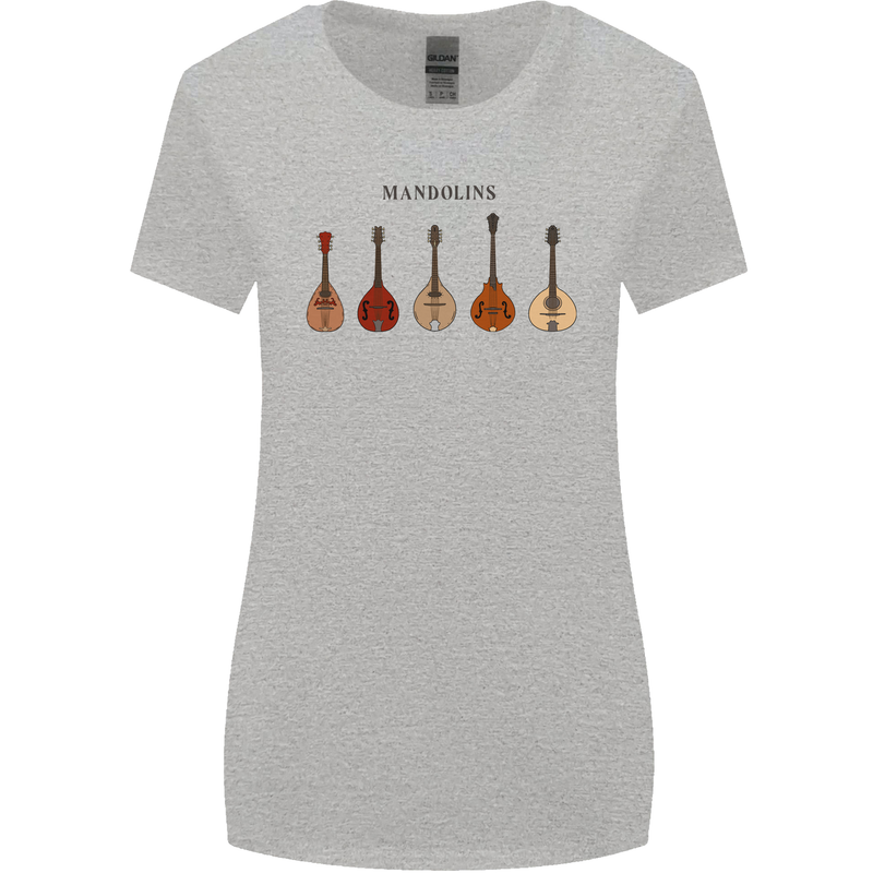 A Set of Mandolins Womens Wider Cut T-Shirt Sports Grey