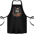 A Shih Tzu Dog With Flowers Cotton Apron 100% Organic Black