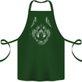 A Siberian Husky Cotton Apron 100% Organic Forest Green