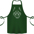 A Siberian Husky Cotton Apron 100% Organic Forest Green
