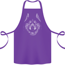 A Siberian Husky Cotton Apron 100% Organic Purple