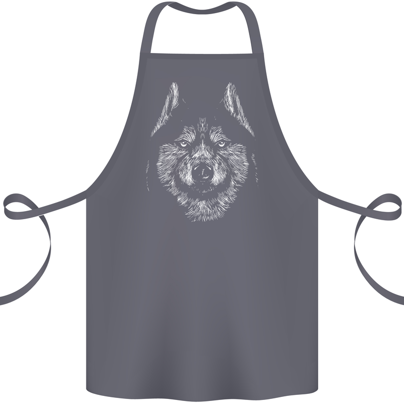 A Siberian Husky Cotton Apron 100% Organic Steel