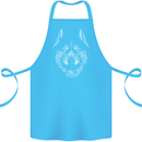A Siberian Husky Cotton Apron 100% Organic Turquoise