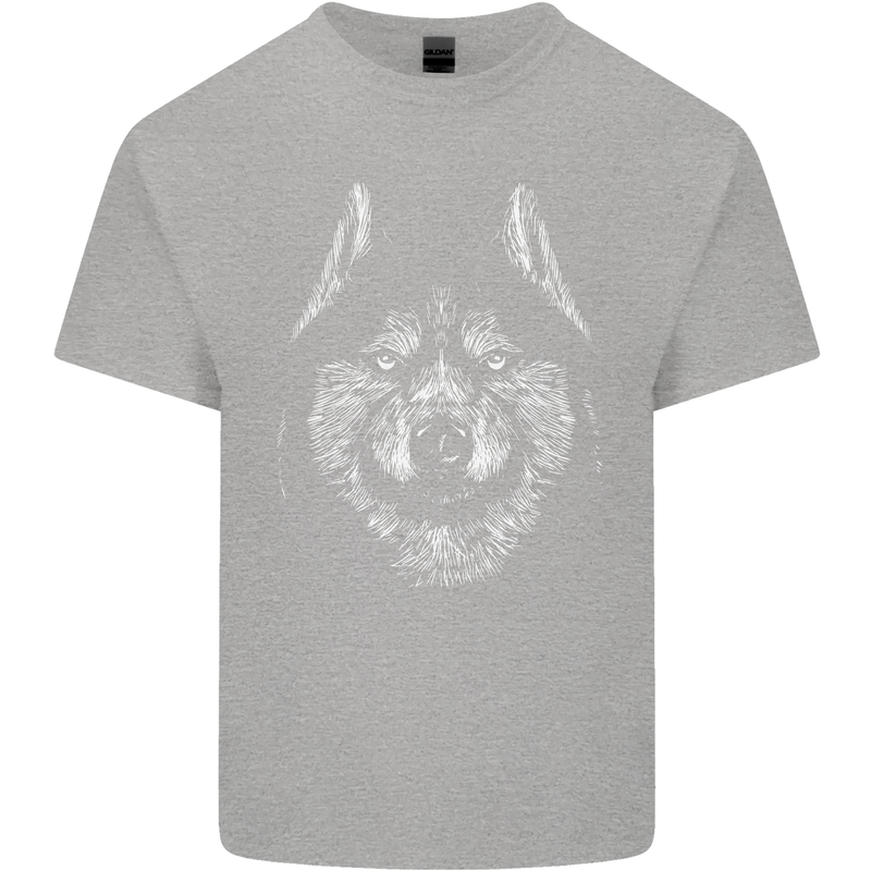 A Siberian Husky Kids T-Shirt Childrens Sports Grey