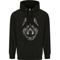 A Siberian Husky Mens 80% Cotton Hoodie Black