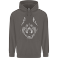 A Siberian Husky Mens 80% Cotton Hoodie Charcoal